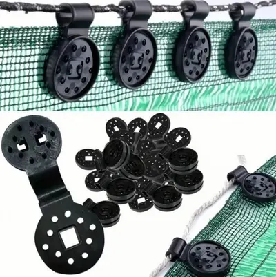 Set 100 cleme clipsuri plasa umbrire, profesionale, 10 pini prindere