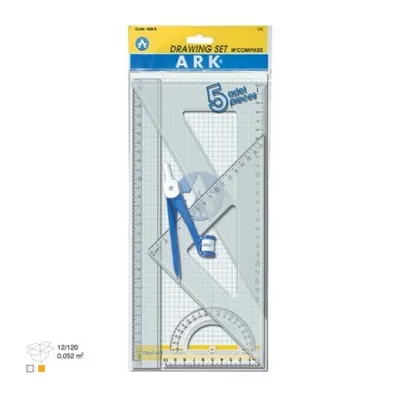 Trusa geometrie, 5 piese ARK