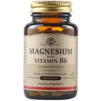 Magneziu cu Vitamina B6, 100 tablete, Solgar