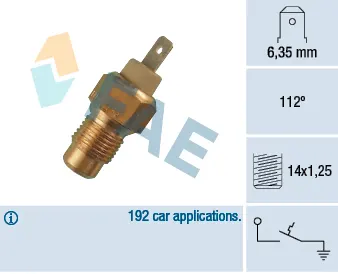 Senzor temperatura lichid racire (numar pini: 1, alb 112 C) CITROEN AX, BX, C15; FORD SCORPIO I; PEUGEOT 205 I, 205 II, 309 I, 309 II, 405 I, 405 II, 505 1.0-2.5D intre 1981-2000