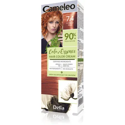 Vopsea de par Cameleo Color Essence 7.4 Copper Red, 75g, Delia Cosmetics