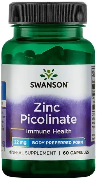 Zinc Picolinate, 22 mg, 60 capsule, Swanson
