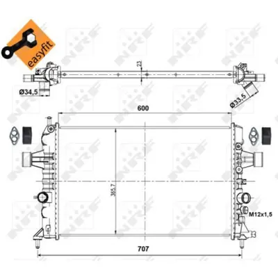 Radiator, racire motor NRF 53000