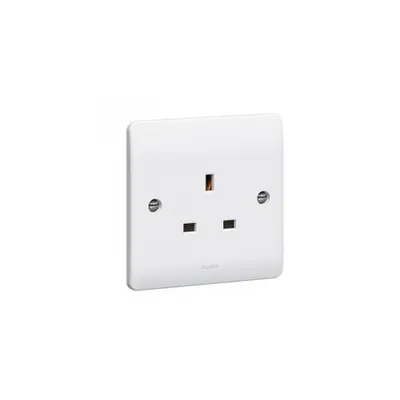 priza Synergy - 1 module unswitched - 13 A 250 V~ - alb