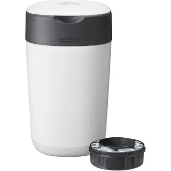Tommee Tippee Twist & Click White coș pentru scutece + casetă pentru coș