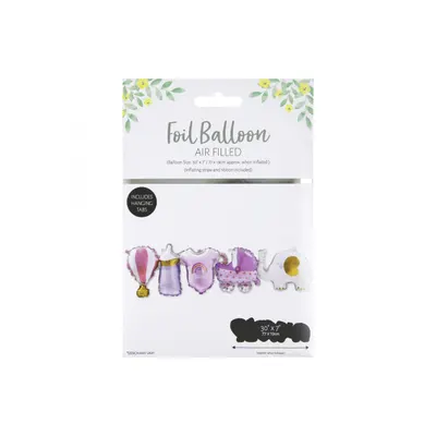 Baloane banner Baby Shower fetițe 77x19cm
