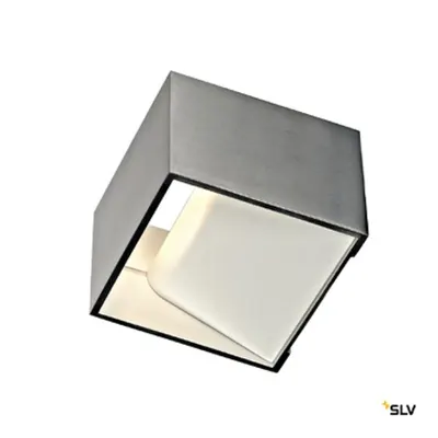 LOGS în Wandleuchte, eckig, Alu gebürstet, 5W LED, 3000K