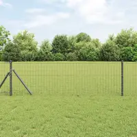 vidaXL Fixare la sol gard Euro 50 x 0,6 m Oțel cu strat de PVC Gri