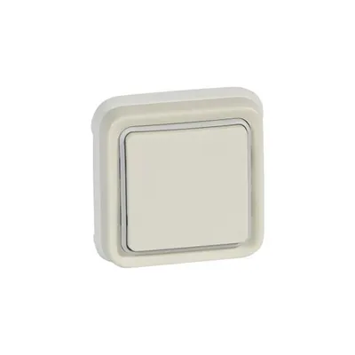 Switch Plexo IP55 - 2-way - 10 AX 250 V~ - flush mounting - alb