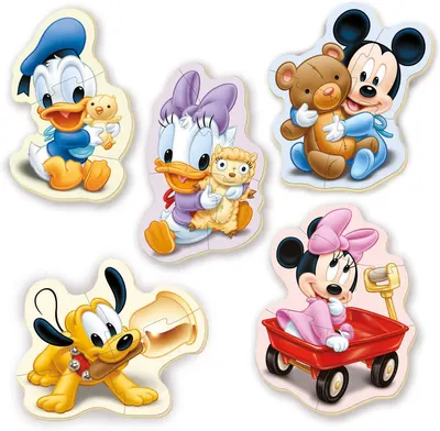 Set de 4 puzzle-uri (3, 4, 5 piese) progresive Disney