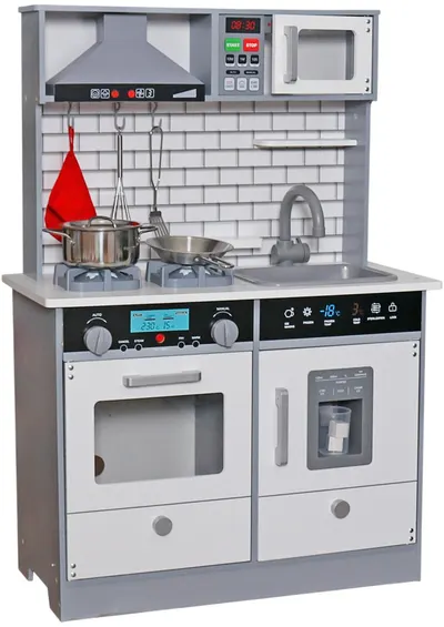 Bucătărie din lemn pentru copii Ginger Home - Cu sunet, lumini și accesorii