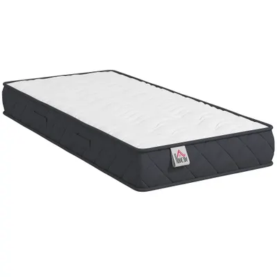 HOMCOM Saltea 90x190cm, saltea 1 persoană, spumă cu memorie, 20cm grosime, certificat Oeko-Tex, fermitate medie | Aosom Romania