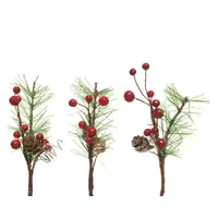 Ornament - Berry Hanger with Pine - Red - mai multe modele