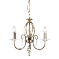 Corp de iluminat suspendat, lustra Aegean 3 Light Chandelier – Aged Brass