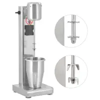 vidaXL Mixer de milkshake, 1 L, oțel inoxidabil