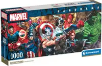Puzzle panoramic Clementoni din 1000 piese - Eroii Marvel în acțiune