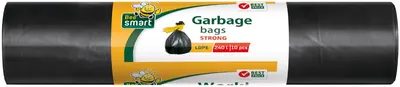 Saci de gunoi Paclan - Bee Smart, 240 l, 10 buc., negre