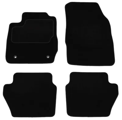 Covor podea MAMMOOTH Velours, 4 buc., fata spate, set, culoare neagra, potrivit FORD FIESTA VII 05.17-, Hatchback