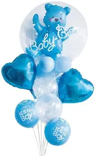 Set de baloane PartyGo - Urs albastru, 11 buc