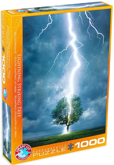 Puzzle Eurographics din 1000 de piese - Fulgerul loveste copacul