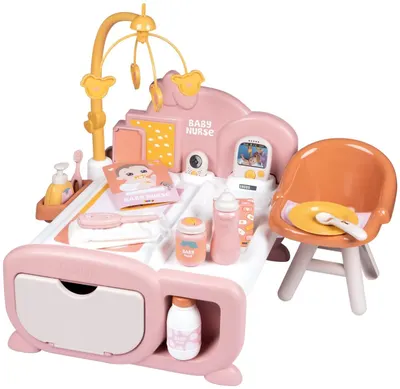 Set de joacă 3 în 1 Smoby Baby Nurse - Cameră pentru copii