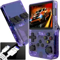 Consola portabila retro R36S, 64GB, peste 15000 jocuri clasice preinstalate, ecran IPS 3.5 HD, joystick dual 3D, Sistem original ArkOS 2.0, baterie