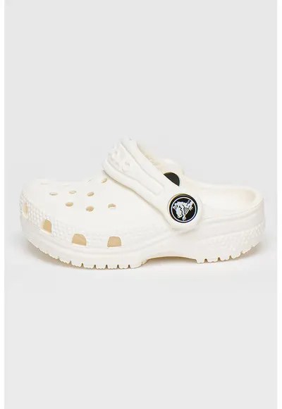 Saboti slingback cu perforatii Classic - Alb