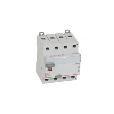 Intrerupator diferential RCD DX³-ID - 4P 400 V~ Nul pe partea dreapta - 25 A - 100 mA - tip AC