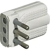 Kit - priza de col t care econom. spa tiu 2P+T 10A alb