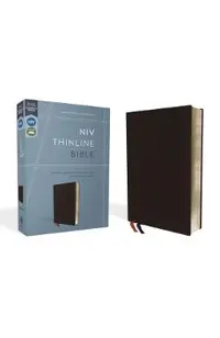 NIV, Thinline Bible, Bonded Leather, Black, Red Letter Edition