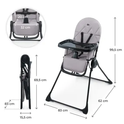 Scaun de masa pentru copii Kinderkraft Binci Grey