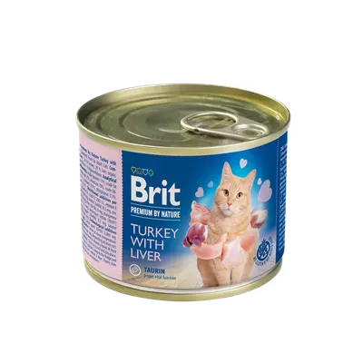 Brit Premium By Nature Cat Turkey With Liver, 200 g