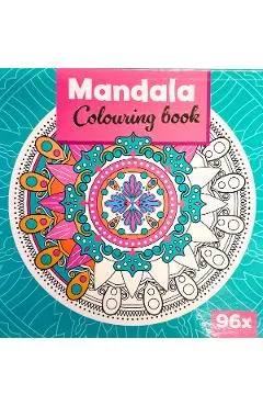 Mandala de colorat. Verde