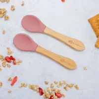 Set lingurite din bambus AppeKids Old Rose