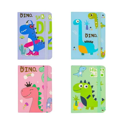 Carnet A6, 96 file, cu elastic, Dino