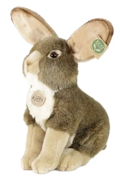 Jucărie de pluș Rappa Eco Friends - Iepuraș așezat, 30 cm