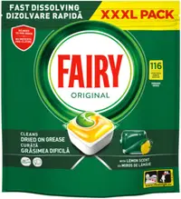 Tablete pentru mașina de spălat vase Fairy - Original, Lemon, 116 buc.