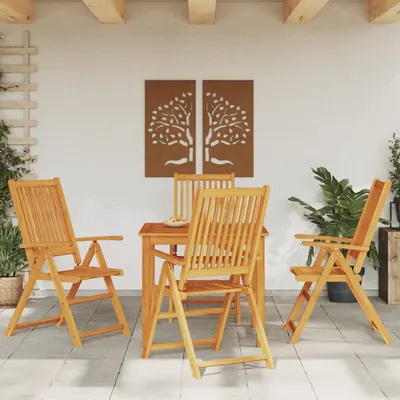 vidaXL Set mobilier de grădină, 5 piese, 85x85x74 cm, lemn masiv de acacia
