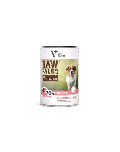 VETEXPERT Raw Paleo Pork Puppy Can Hrana umeda catei, cu porc 400g