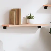 vidaXL Poliță de perete, 60x20x2 cm, lemn masiv de stejar netratat
