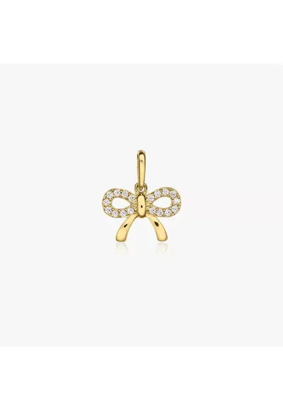 Pandantiv din aur galben Bow Charm