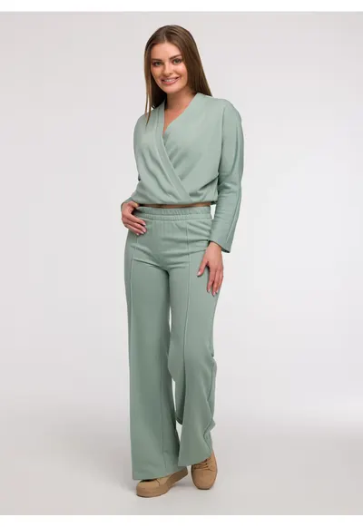 Pantaloni de trening cu croiala larga - Verde menta