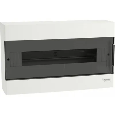 Tablou cu montaj aparent Easy9EU, 1x18 Module, usa fumurie, cu 2 blocuri terminale Schneider EZ9EUC118
