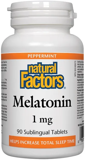 Melatonin, 1 mg, 90 comprimate sublinguale, Natural Factors