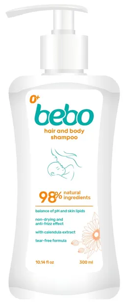 Șampon pentru păr și corp Bebo, 300 ml