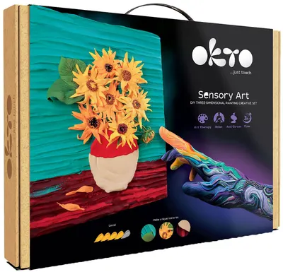Set creativ cu plastilină Okto - Creați imagine 3D, Floarea soarelui