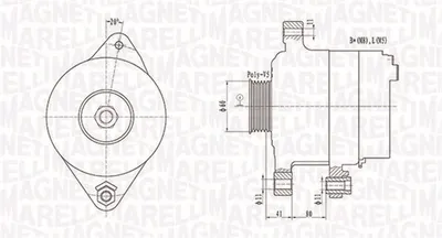 Alternator (12V, 75A) potrivit FIAT DUCATO 1.9D 03.94-04.02