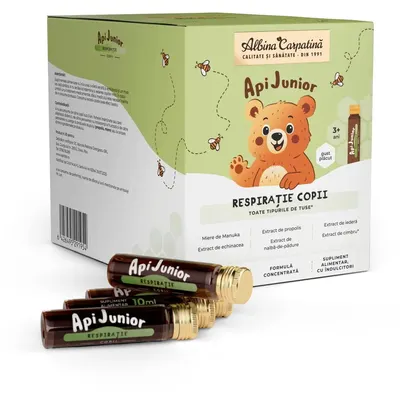 Apijunior Respiratie Copii 30 fiole