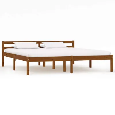 vidaXL Cadru de pat, maro miere, 160 x 200 cm, lemn masiv de pin