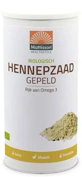 Organic Hemp Seeds Hulled, 800 g, Mattisson Healthstyle